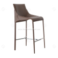 Seattle stainless steel saddle leather luxury bar stools